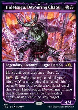 Hidetsugu, Devouring Chaos (V.1) - Kamigawa: Neon Dynasty: Extras (Rare) [XNEO-378]
