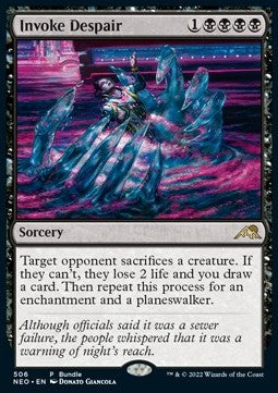 Invoke Despair (V.3) - Kamigawa: Neon Dynasty: Promos (Rare) [PNEO-506]