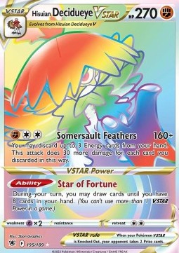 Hisuian Decidueye VSTAR - Astral Radiance (Secret Rare) [ASR-195]