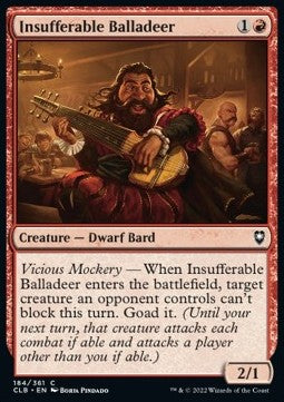Insufferable Balladeer - Commander Legends: Battle for Baldur's Gate (Common) [CLB-184]
