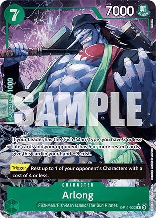 Arlong (OP11-023) (V.2) - A Fist of Divine Speed (Alternate Art) [OP11-023]