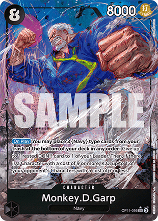 Monkey.D.Garp (OP11-095) (V.2) - A Fist of Divine Speed (Alternate Art) [OP11-095]