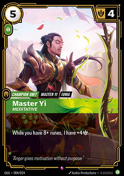 Master Yi, Meditative - Proving Grounds (Rare) [OGS-004]