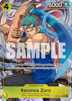 Roronoa Zoro (OP15-113) (V.2) - Adventure on Kami’s Island (Alternate Art) [OP15-113]